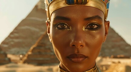 close-up portrait of a regal african woman