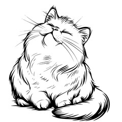 cat vector, line art cat, cat outline, cat svg, cat png, cat illustration, Persian cat, Siamese, Maine Coon, Persian, Ragdoll, Bengal, Scottish Fold, Sphynx, Abyssinian, Russian Blue, Norwegian Forest