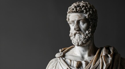 Obraz premium ancient greek marble statue of a bearded man