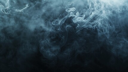 Smoke fills a dark background with copy space around it.