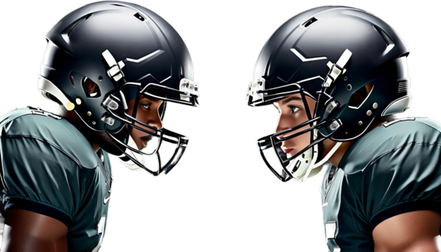 football dark ads banner background uniforms ball compete their two players lmets helmet player uniform sport rule stadium strategy high school championship pass technique defeat touchdown defense