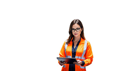 tablet activates center servers chief pc female digitalization starts using officer technology warehouse data big standingengineer information network server service specialist system computer