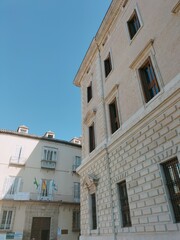 Obraz premium Houses in the city.