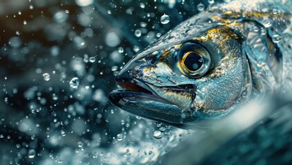 Utilize a high-speed shutter to freeze the action during the shoot-out, capturing every detail of the deep-sea fish's motion with precision.