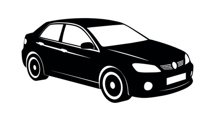 Isolated car silhouette. Vector