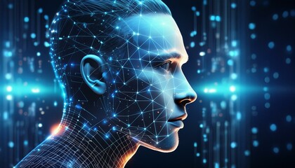 close up of a person working on a computer, printed circuit board with processor, abstract binary code, the head of the mind, Create a surreal scene featuring a person's face merged with a computer sc