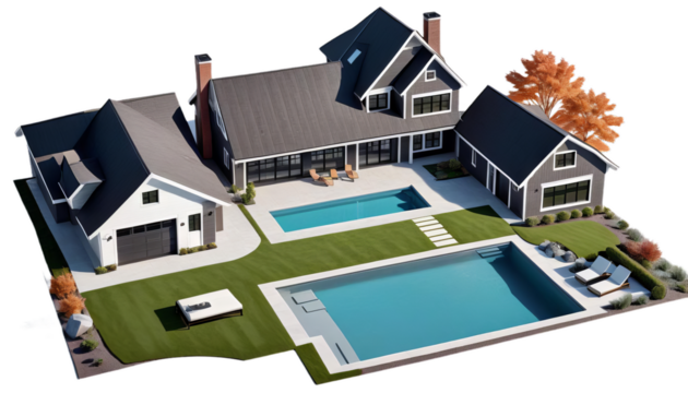cozy sketch soft shadows 3d clinker pool modern ponds house black background rent line garage rendering white light sale architecture beautiful brick building chalet concept construction contemporary
