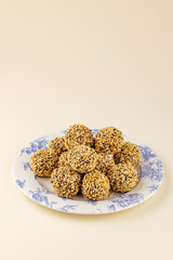 handmade chocolates made of chocolate and nuts