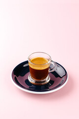 espresso foam. espresso in a cup