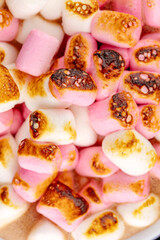 cappuccino in a cup with marshmallows