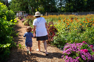 Sumer garden time with grandma