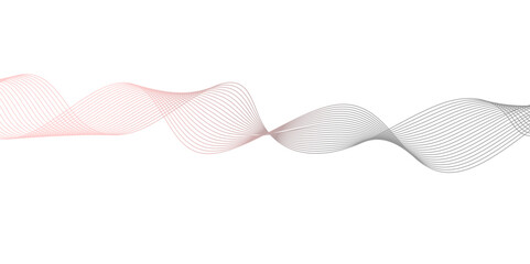 Abstract vector background grew with red wavy lines. Red with grew wave background. grew lines vector illustration. Curved wave. Abstract wave element for design.