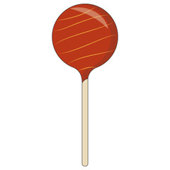 Delicious Sweet Candy Illustration. Dessert with Minimalist Cartoon Design.