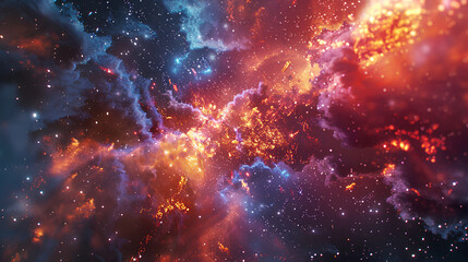 Fototapeta premium origin of the universe, Big Bang collision