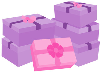 birthday gift box  vector