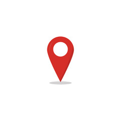 location icon, flat location icon on white background