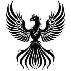 tattoo, vector, design, tribal, bird, pattern, illustration, flower, ornament, decoration, floral, art, silhouette, phoenix, black, element, symbol, fire, leaf, logo, swirl, nature, wing, animal, drag