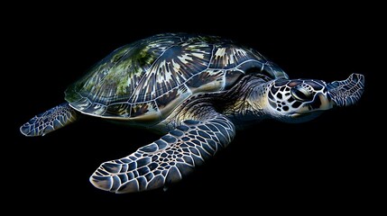 Obraz premium Endangered Species Day. Sea turtles are one of the endangered species. Good for posters, backgrounds, photography reference
