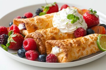 Delightful Fusion of Sweet and Savory Flavors in 4-Berry Chimichangas