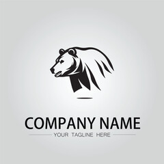 Obraz premium Bear head symbol company logo vector image on the white background