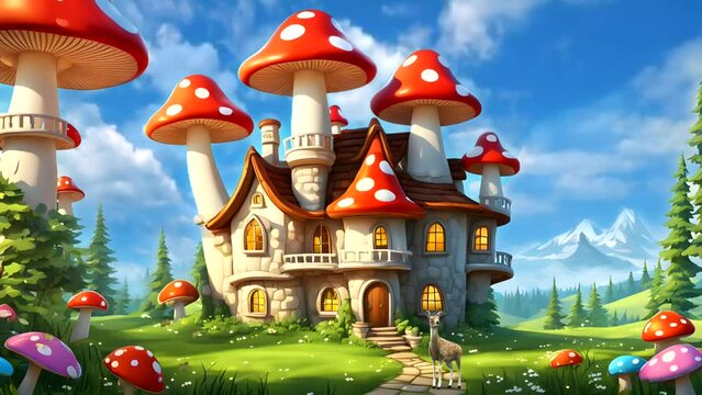 fairy tale castle in the forest