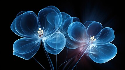Concept flowers technology background