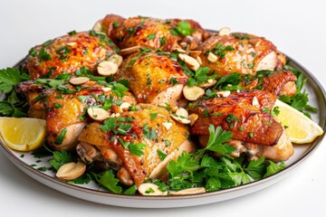 Parsley-Almond Chicken: A Rustic and Aromatic Roasted Feast