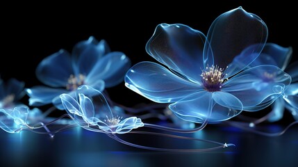 Concept flowers technology background