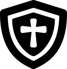 Minimalist Shield Security Emblem Logo Icon Design