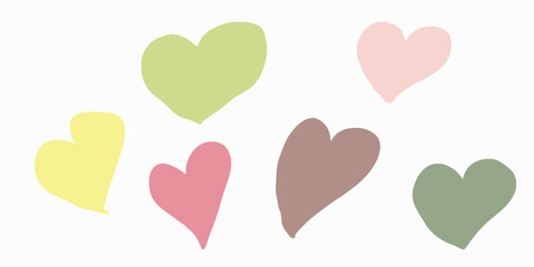 Vector Illustration, Separate. Yellow, pink, green, brown, delicate. On a white background.