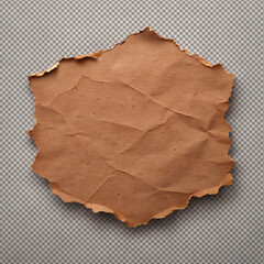 Strips of ripped textured adhesive kraft paper
