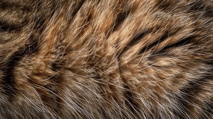 Fototapeta premium Cat fur varies from sleek to fluffy, enhancing their unique charm.