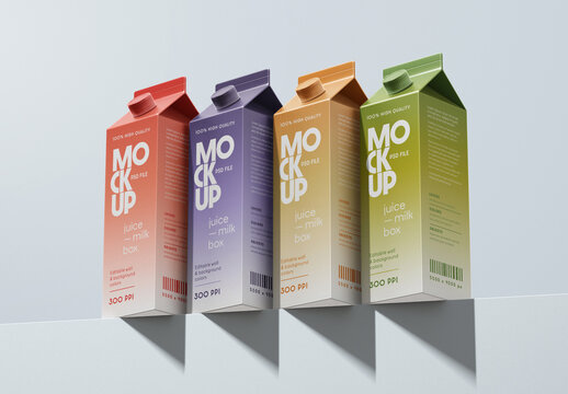 Juice Box Packaging Mockup