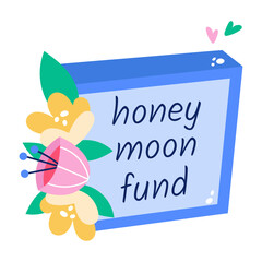 Check out flat sticker of honeymoon fund board