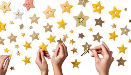 giving experience service services rating client choosing star customer satisfaction clients present hand best feedback excellent concept woman employee manager give corporate charity executive