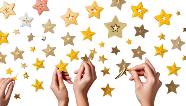 giving experience service services rating client choosing star customer satisfaction clients present hand best feedback excellent concept woman employee manager give corporate charity executive