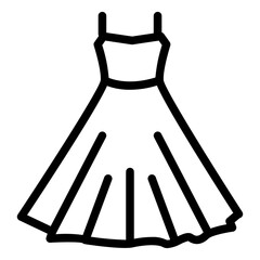 dress icon line style vector