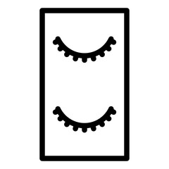 eyelashes icon line style vector