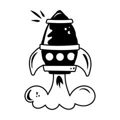 Get this doodle icon of a startup 