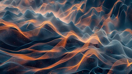 Fototapeta premium A skilled engineer orchestrating a symphony of lines and curves to construct a mesmerizing abstract landscape