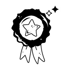 Here’s a glyph icon of a premium quality badge 