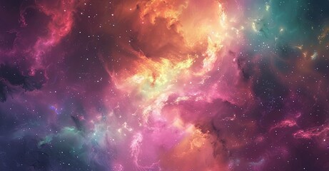 Fototapeta premium amazing nebula with stars and galaxies, nebulous clouds, cosmic background