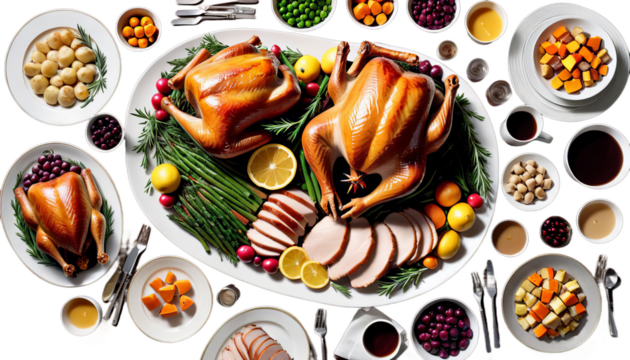 turkey dinner roast holiday thanksgiving food meal pumpkin pie ham salad gravy cranberry chutney november apple celebrate celebration bread cookery american culture festive glazed gold greener herb