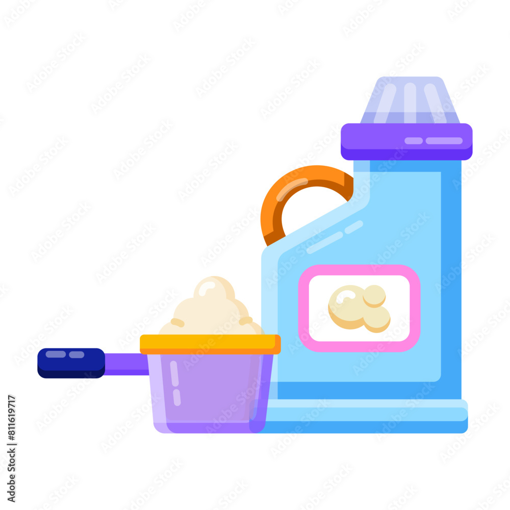 Wall mural premium flat icon of powder detergent