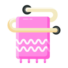 A well-designed flat icon of a towel rack 