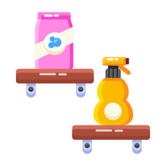 A flat style icon of detergent spray