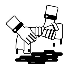 Premium glyph icon of wringing towel 