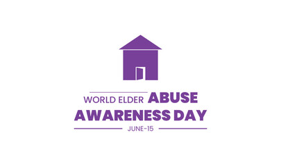 Fototapeta premium World Elder Abuse Awareness Day background or banner design template.