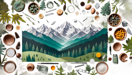 mountain scene range forest chain scenery tree hill rolling hills sunset dusk illustration