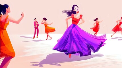 Capturing the magic of an elegant ballroom dance in a woman's sparkling eyes